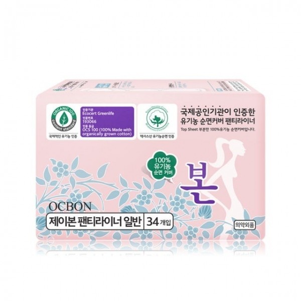 유기농본 순면 울트라슬림 생리대 일반팬티라이너34p, 롱팬티라이너 28P 2종 (택1)