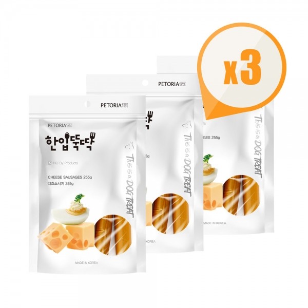 페오펫몰,[펫토리아] 한입뚝딱 국내산 강아지 치즈간식 x3개 묶음