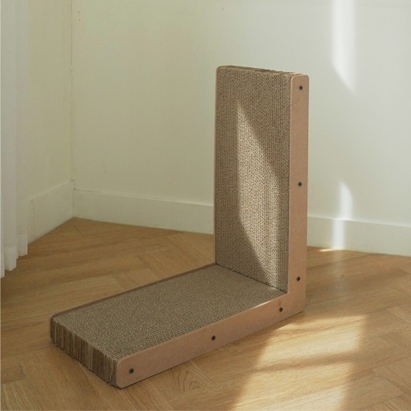 페오펫몰,펫토리아 한발뚝딱 우드 고양이 수직 스크래쳐 L자형