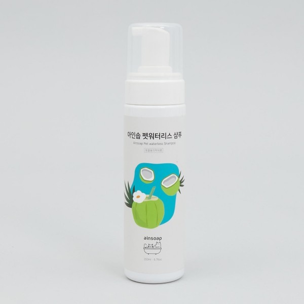 페오펫몰,아인솝 강아지 워터리스 물없이 쓰는 샴푸 발샴푸 30ml/200ml