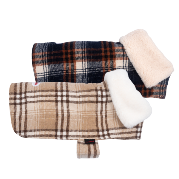 페오펫몰,#신상특가 퍼피아 클래식 체크 패턴 케이프 윈저 코트 2종