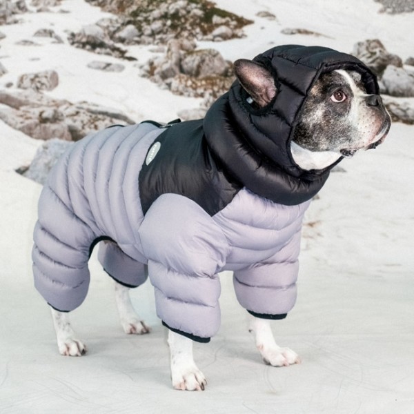 페오펫몰,#신상특가 퍼피아 가볍고 따뜻한 퀼팅 후드 알파인 푸퍼 올인원 패딩