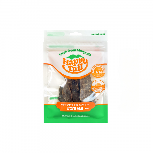 페오펫몰,해피테일 강아지 간식 말고기육포 저알러지 수제간식 고단백 저지방 말고기 간식