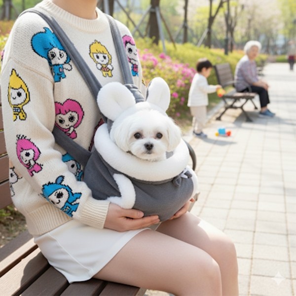 페오펫몰,예보들 강아지 앞가방 슬링백 이동가방 산책용품 야외용품 아기띠  새끼 강아지