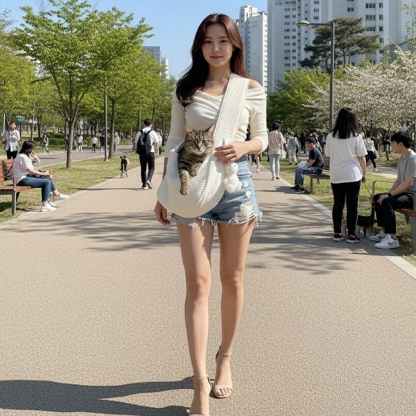페오펫몰,[댕캉스특가] 예보들 강아지 슬링백 포대기 이동가방 이동장