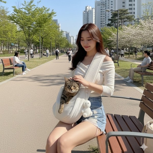 페오펫몰,[댕캉스특가] 예보들 강아지 슬링백 포대기 이동가방 이동장