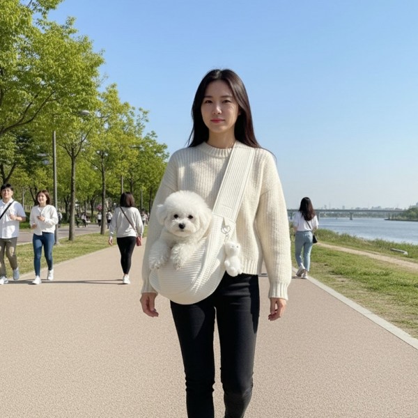 페오펫몰,[댕캉스특가] 예보들 강아지 슬링백 포대기 이동가방 이동장