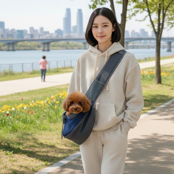 페오펫몰,예보들 대형견 슬링백 이동가방 48cm 강아지 이동장