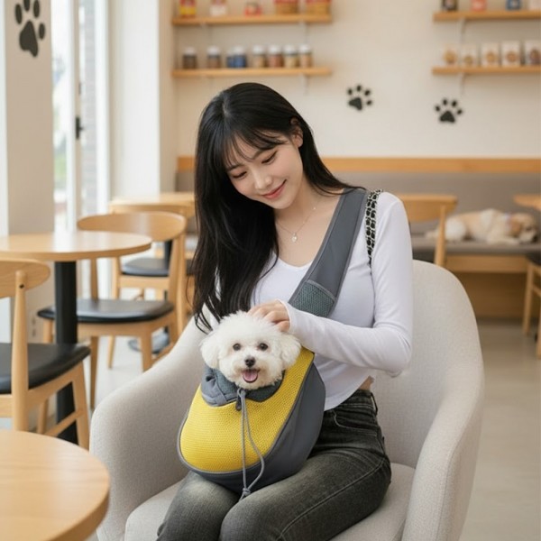 페오펫몰,예보들 대형견 슬링백 이동가방 48cm 강아지 이동장