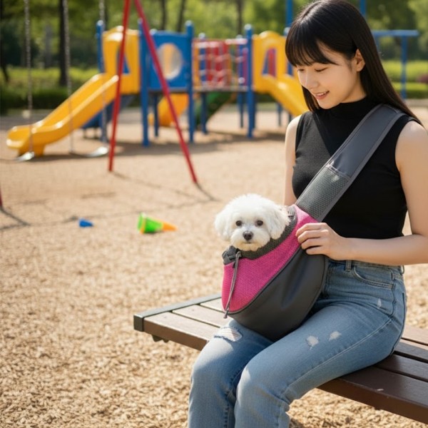 페오펫몰,예보들 대형견 슬링백 이동가방 48cm 강아지 이동장