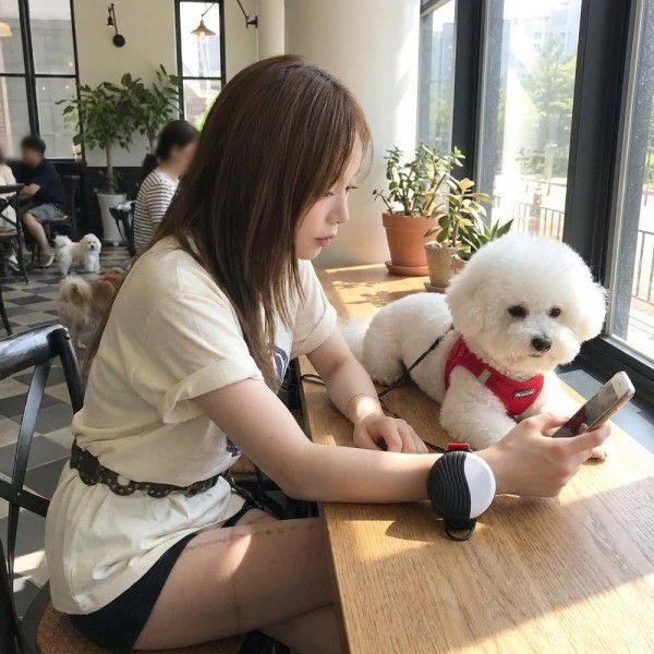 페오펫몰,예보들 자유로운 손목형 웨어러블 강아지 자동 리드줄