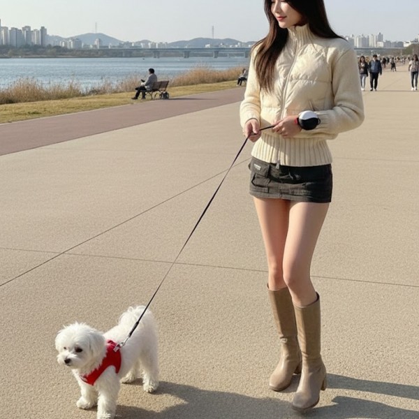 페오펫몰,예보들 자유로운 손목형 웨어러블 강아지 자동 리드줄