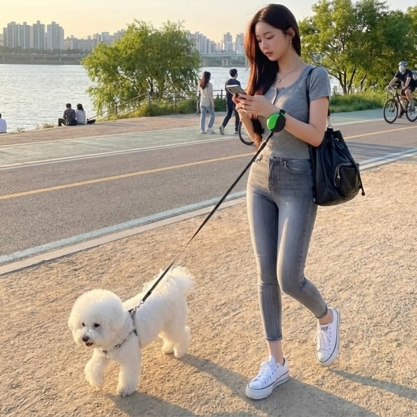 페오펫몰,예보들 자유로운 손목형 웨어러블 강아지 자동 리드줄