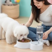 예보들 대형견물그릇 반자동 급수기 280ml 밥그릇 사레 방지 새끼강아지밥그릇