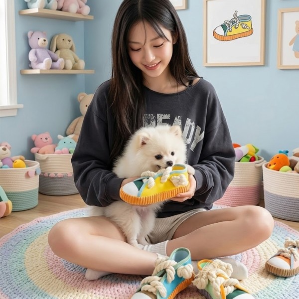 페오펫몰,우리 아이 스트레스 ZERO! 인기 장난감 4종 패키지 (사과/당근/갈비/신발)