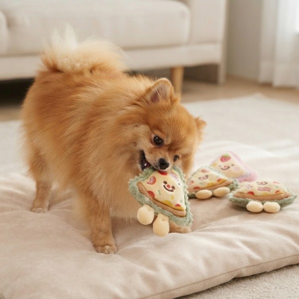 페오펫몰,[예보들] 반려견을 위한 피자 파티 소리나는 애견 장난감 4종 선물 세트