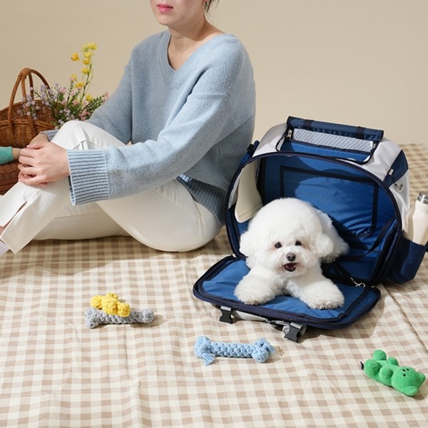 페오펫몰,[힛찌] 더모어 보스턴 백팩 강아지 고양이 이동가방 이동장 앞가방 캐리어