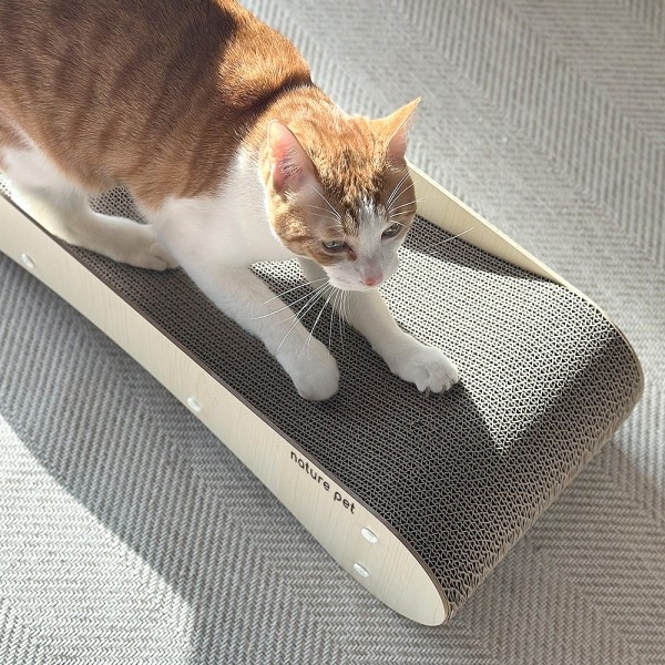 페오펫몰,네이처펫 더블 웨이브 대형 스크래처 76cm