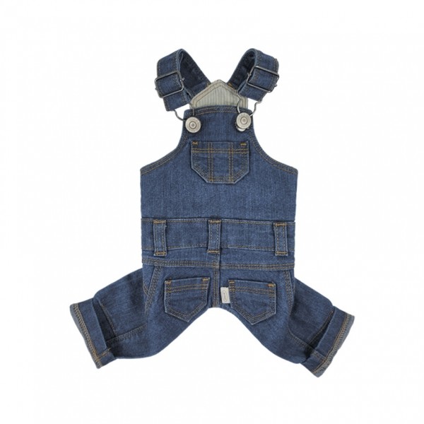 페오펫몰,그루밍독 반려동물 빈티지 데님 오버롤 & 스커트 S-2XL, 1 colors