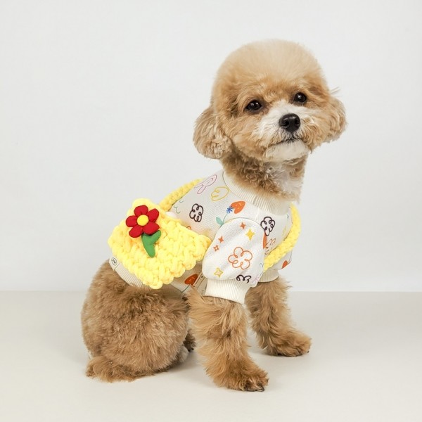 페오펫몰,그루밍독 반려동물 플라워 자이언트얀 숄더백 1 size, 4 colors