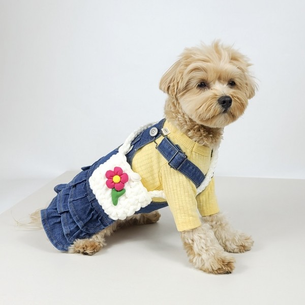 페오펫몰,그루밍독 반려동물 플라워 자이언트얀 숄더백 1 size, 4 colors