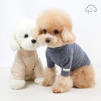 그루밍독 반려동물 소프트촉감 스트라이프 폴라티 목폴라 S-2XL, 4colors