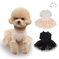 그루밍독 반려동물 레이스곰 튜튜 원피스 드레스 S-2XL, 2colors