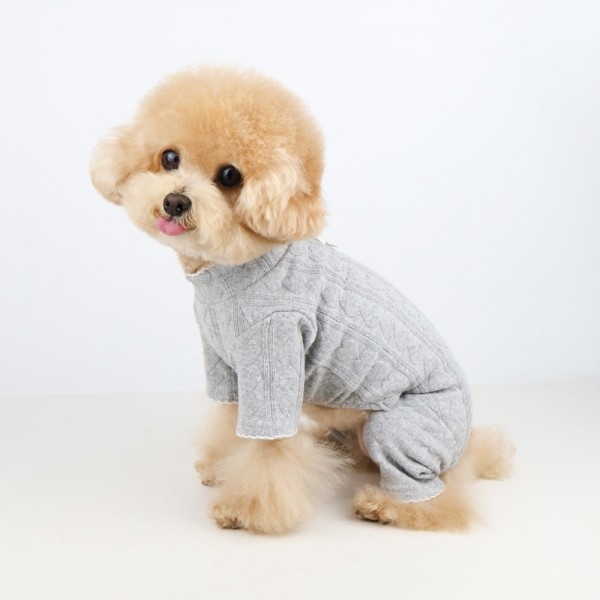 페오펫몰,그루밍독 반려동물 하트 골지 올인원 S-XL, 3colors