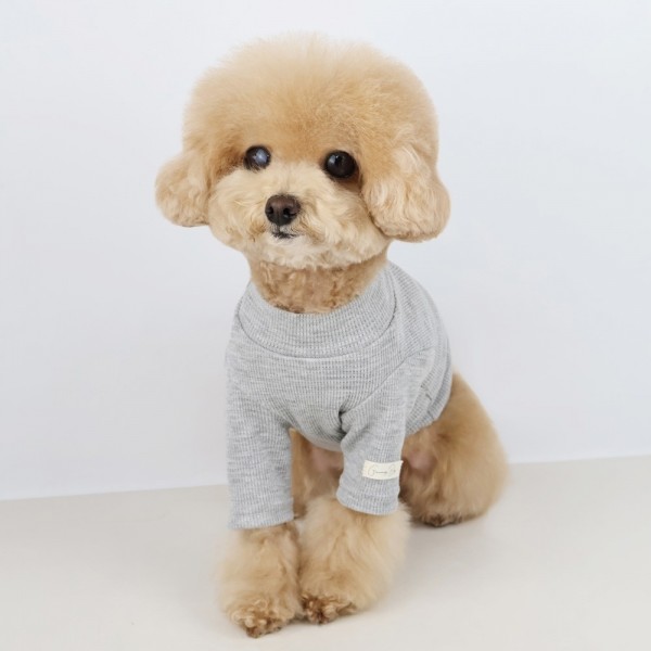 페오펫몰,그루밍독 반려동물 소프트와플 기본 티셔츠 S-2XL, 4colors