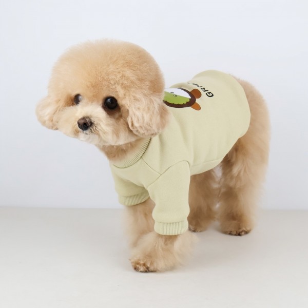 페오펫몰,그루밍독 반려동물 귀요미 프린팅 디저트 맨투맨 티셔츠 S-2XL, 2colors