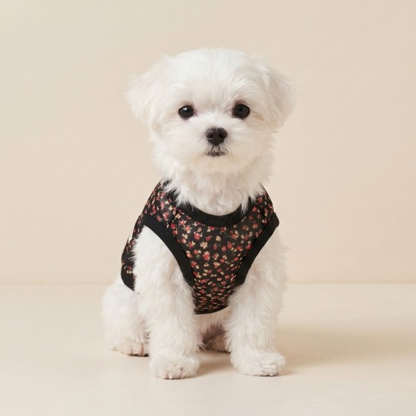 페오펫몰,그루밍독 반려동물 할매꽃동산 조끼 촌캉스룩 S-2XL, 2 colors