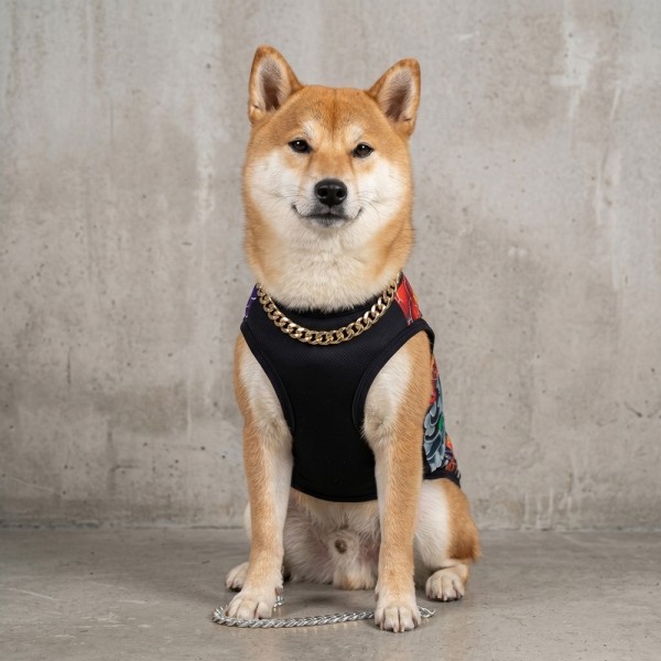 페오펫몰,댕냥이 힙합 쿨 나시 이레즈미 패션문신 민소매 티셔츠 S-2XL, 2colors