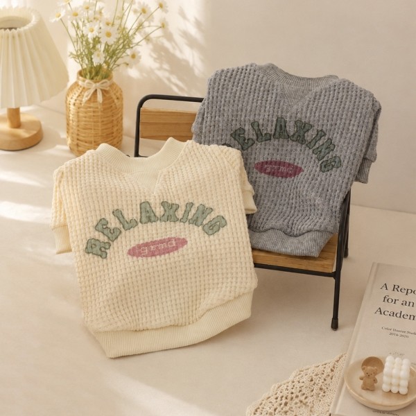 페오펫몰,그루밍독 반려동물 올데이 와플 티셔츠 S-2XL, 2 colors