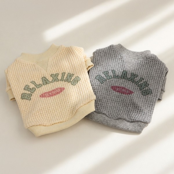 페오펫몰,그루밍독 반려동물 올데이 와플 티셔츠 S-2XL, 2 colors