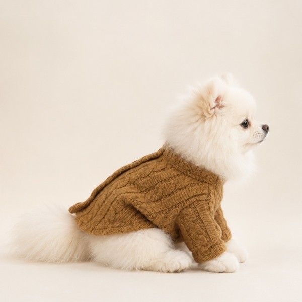 페오펫몰,그루밍독 강아지아우터 꽈배기 니트 가디건 S-XL, 2 colors
