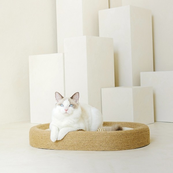 페오펫몰,레토 고양이 스크래쳐 특대형 사이잘삼 침대 60x40 LPS-SS03