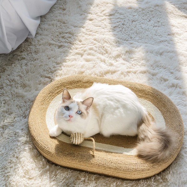 페오펫몰,레토 고양이 스크래쳐 특대형 사이잘삼 침대 60x40 LPS-SS03