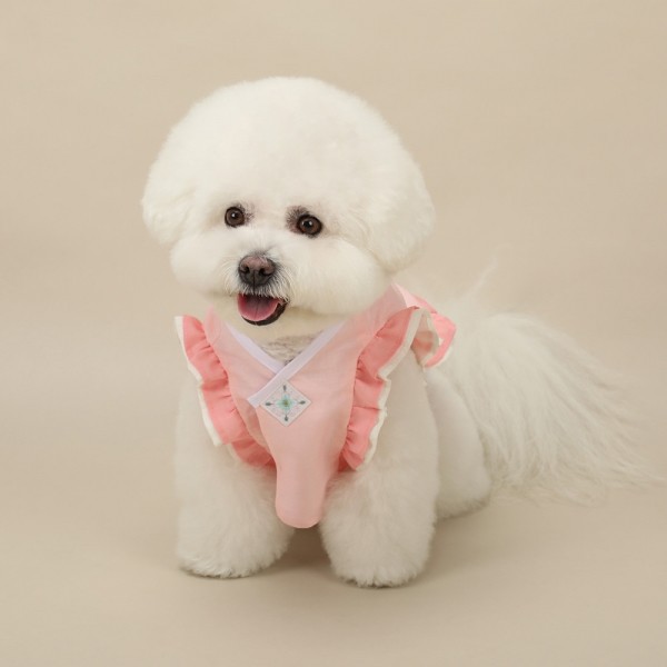 페오펫몰,[리토가토] 꽃나래 케이프 한복배자 - 분홍