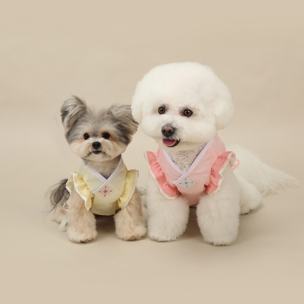 페오펫몰,[리토가토] 꽃나래 케이프 한복배자 - 분홍