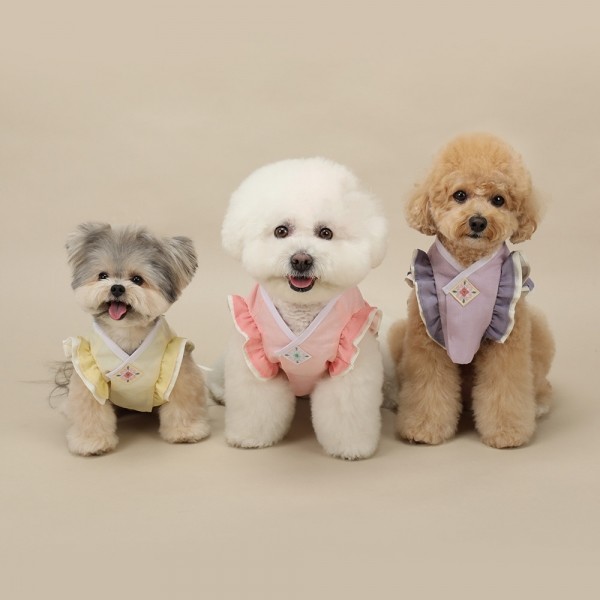 페오펫몰,[리토가토] 꽃나래 케이프 한복배자 - 분홍