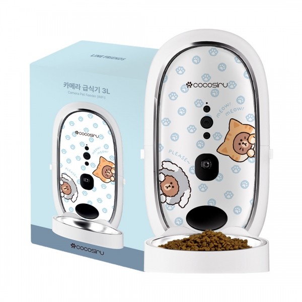 페오펫몰,[댕린이특가] 라인프렌즈 코코시루 카메라 자동 급식기CL3PFC
