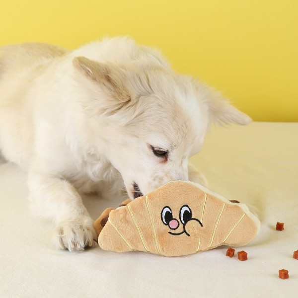 페오펫몰,7번버스 바삭달달 앙버터 크로와상 강아지 노즈워크 장난감