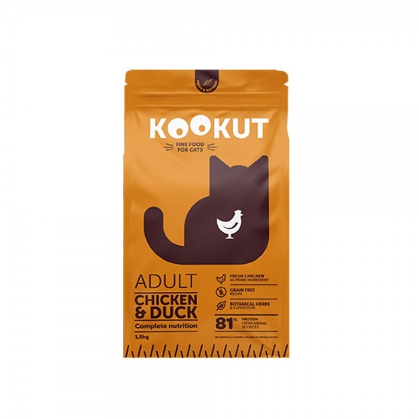 페오펫몰,[사은품 증정] 쿠쿳 캣 그레인프리 고양이사료 치킨&오리 1.5kg / 5kg