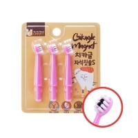 [페슬러] 더펫원츠 강아지 고양이 치카글 자석 칫솔 리필형(3개입) S/M