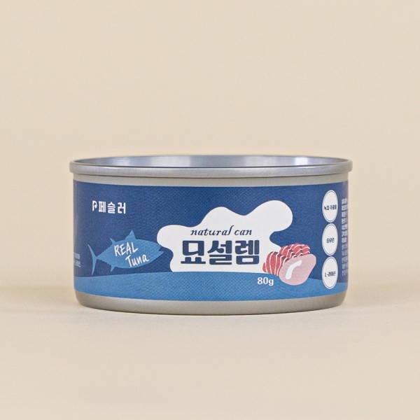 페오펫몰,[페슬러] 묘설렘 내추럴 캔 80g (3가지 맛)