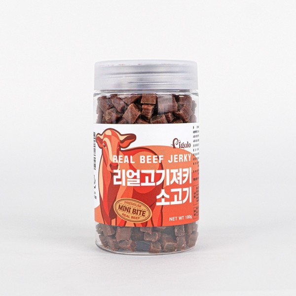 페오펫몰,[페슬러] 비갈로 리얼고기져키 소고기 미니바이트 180g 노즈워크 훈련 간식