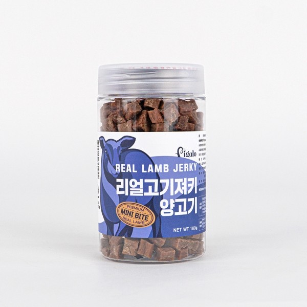 페오펫몰,[페슬러] 비갈로 리얼고기져키 양고기 미니바이트 180g 노즈워크 훈련 간식