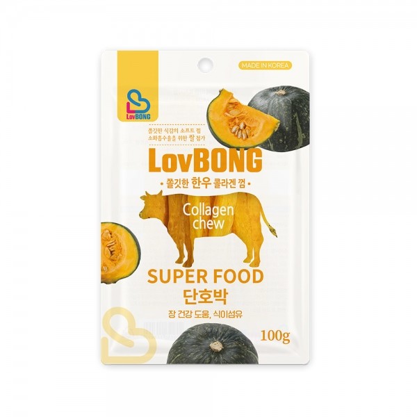 쫄깃한 한우 콜라겐 말랑껌 단호박 100g
