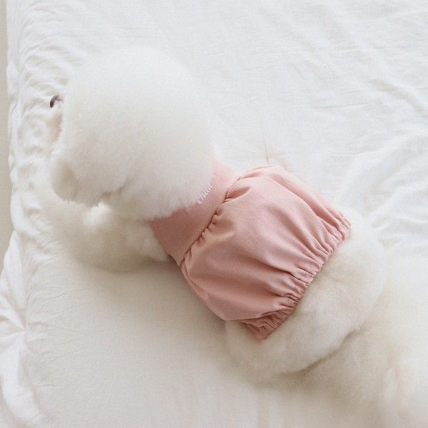 페오펫몰,[댕캉스특가] 쉬오트 러브썸 볼륨 오버롤 (핑크)