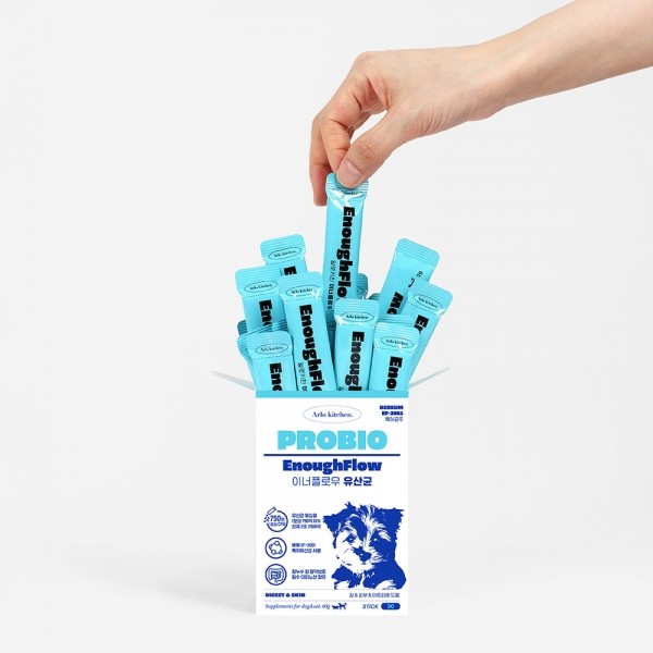 페오펫몰,[알로키친] 강아지 눈물 유산균 이너플로우 750억 포스트프로바이오틱스